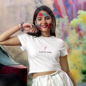 "Leaf for Today" Nature-Inspired Crop Top
